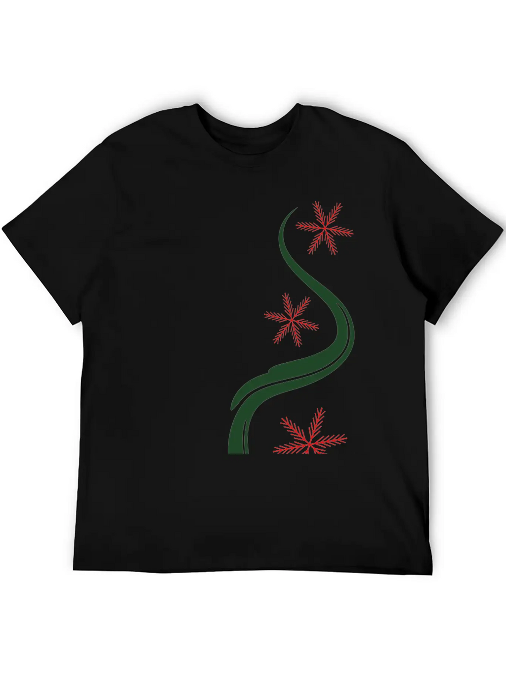 Snowflakes Christmas Line Art Classic Cotton Tee – Unisex Comfort For Any Season
