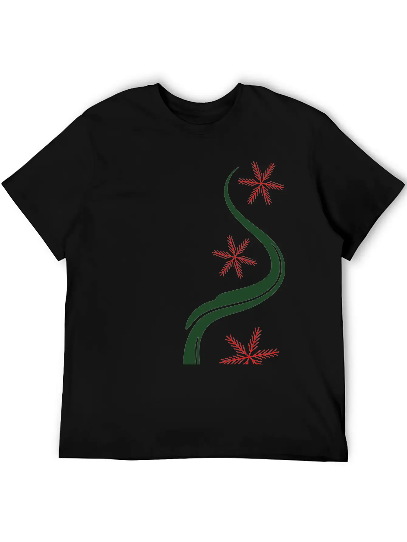 Snowflakes Christmas Line Art Classic Cotton Tee – Unisex Comfort For Any Season