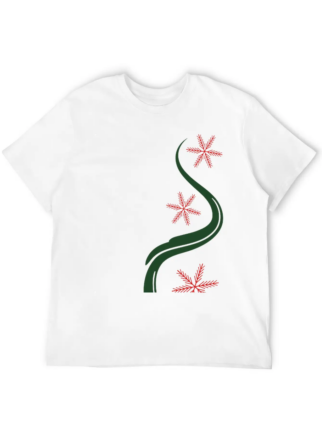 Snowflakes Christmas Line Art Classic Cotton Tee – Unisex Comfort For Any Season