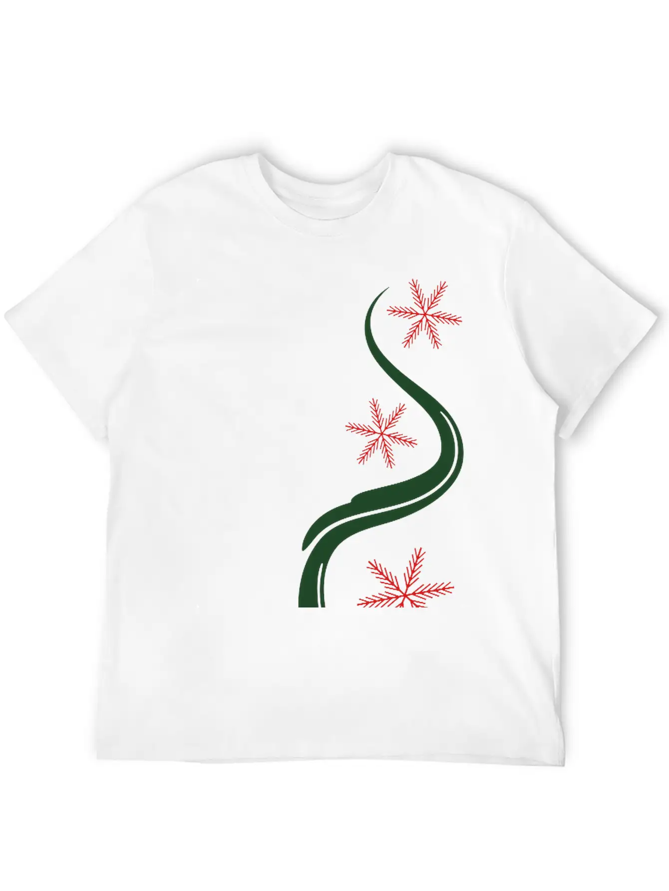 Snowflakes Christmas Line Art Classic Cotton Tee – Unisex Comfort For Any Season