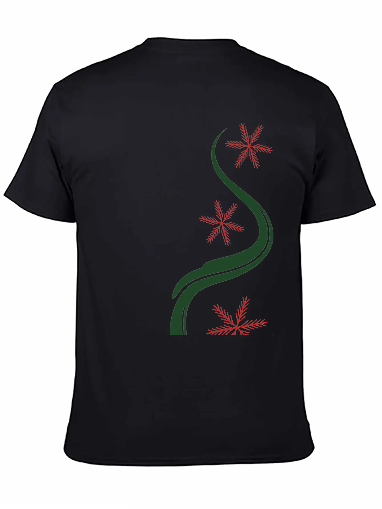 Snowflakes Christmas Line Art Classic Cotton Tee – Unisex Comfort For Any Season