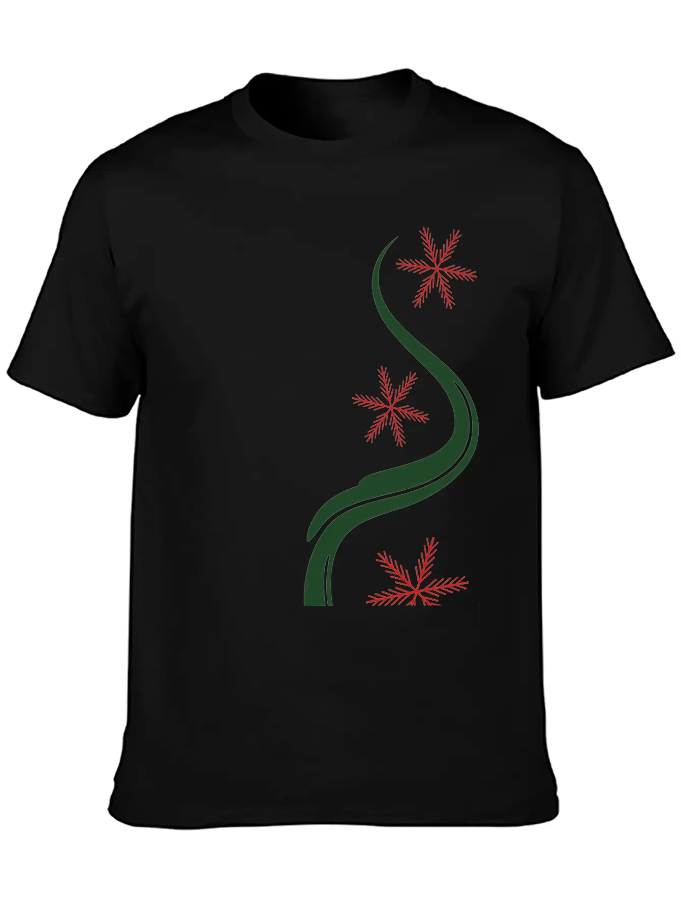 Snowflakes Christmas Line Art Classic Cotton Tee – Unisex Comfort For Any Season