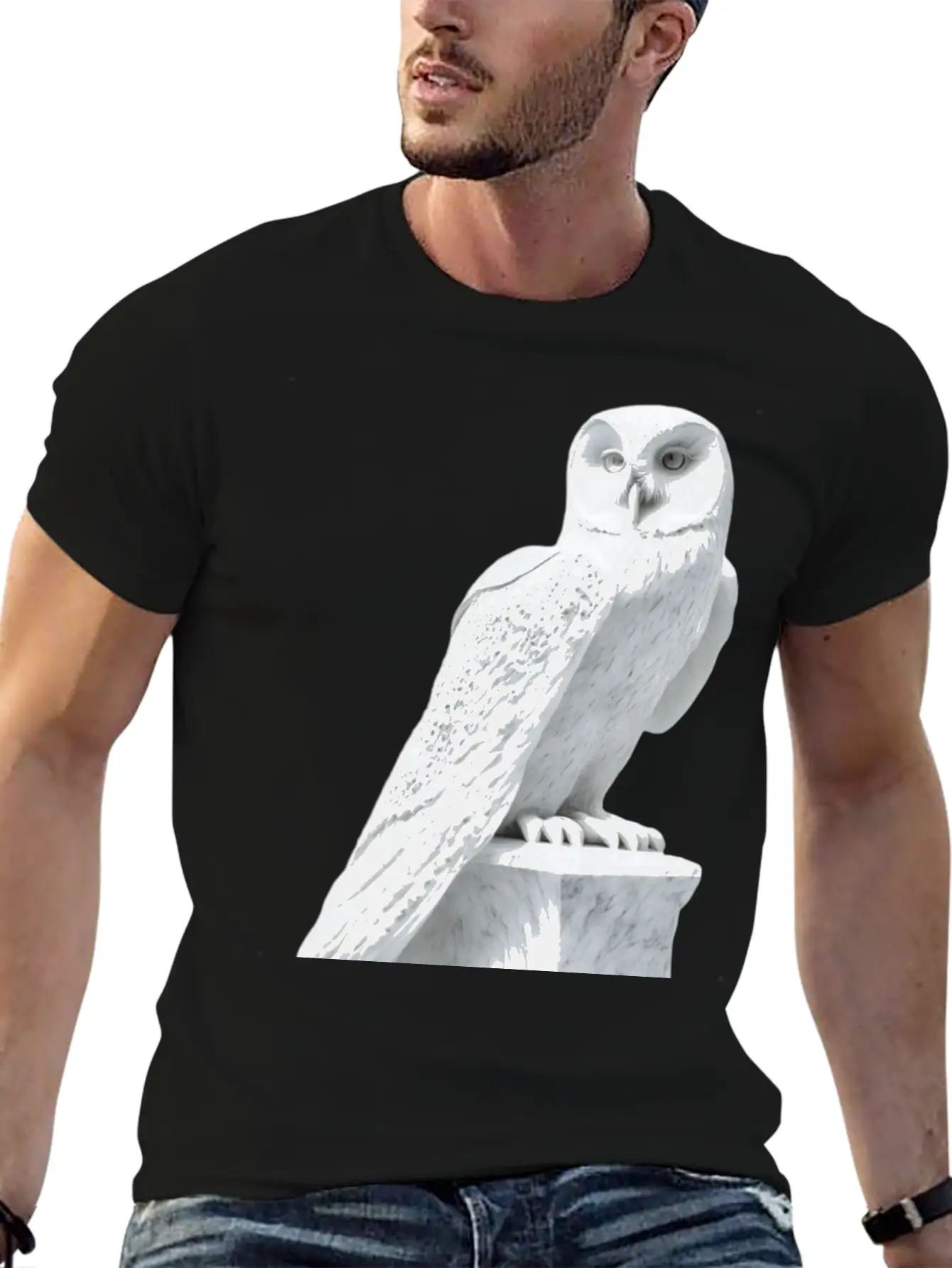 Snowy Owl Graphic Stylish Everyday T-Shirt – Unisex Basic Cotton Tee
