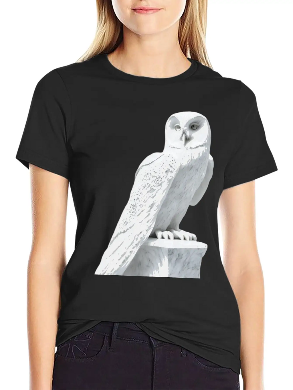 Snowy Owl Graphic Stylish Everyday T-Shirt – Unisex Basic Cotton Tee