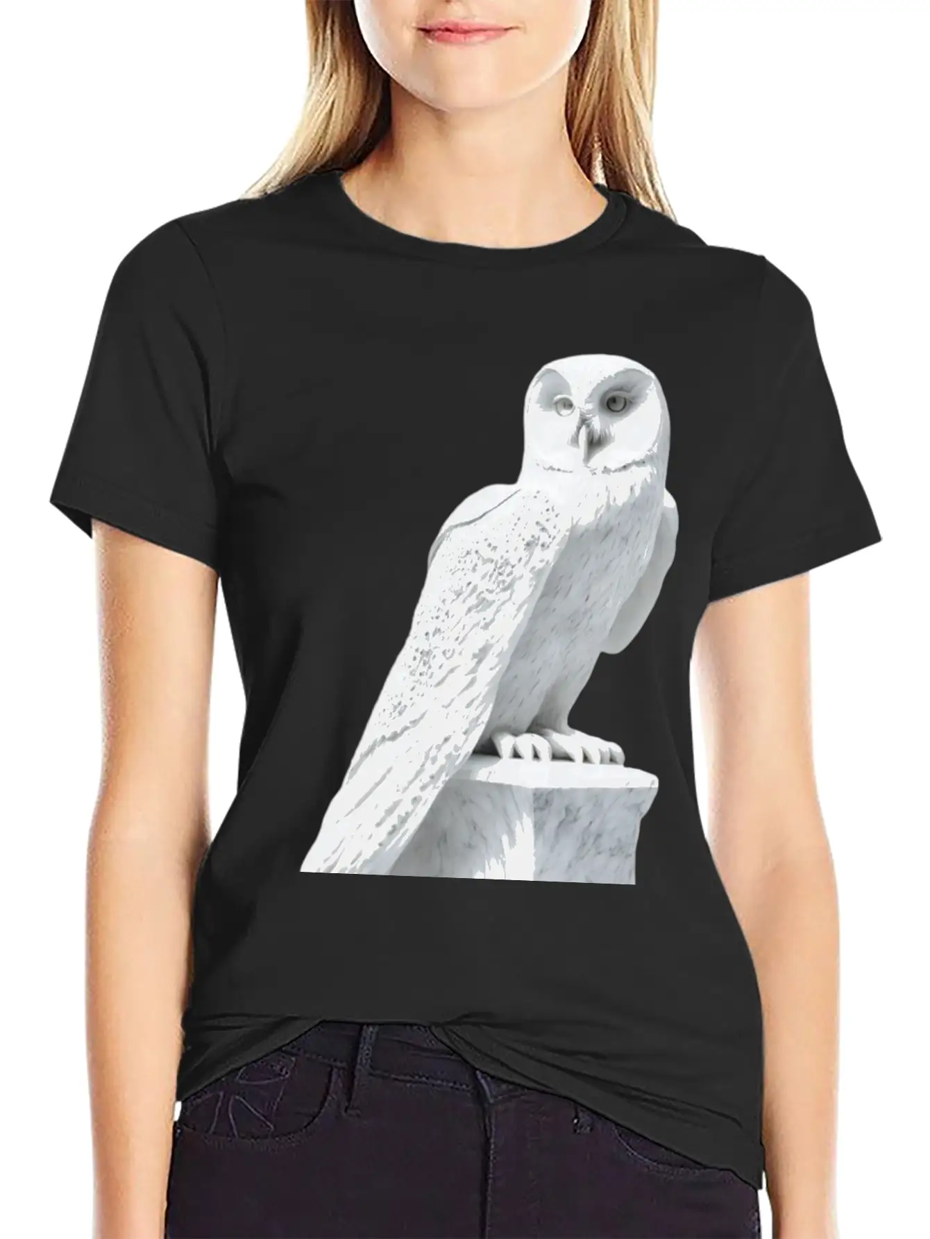 Snowy Owl Graphic Stylish Everyday T-Shirt – Unisex Basic Cotton Tee