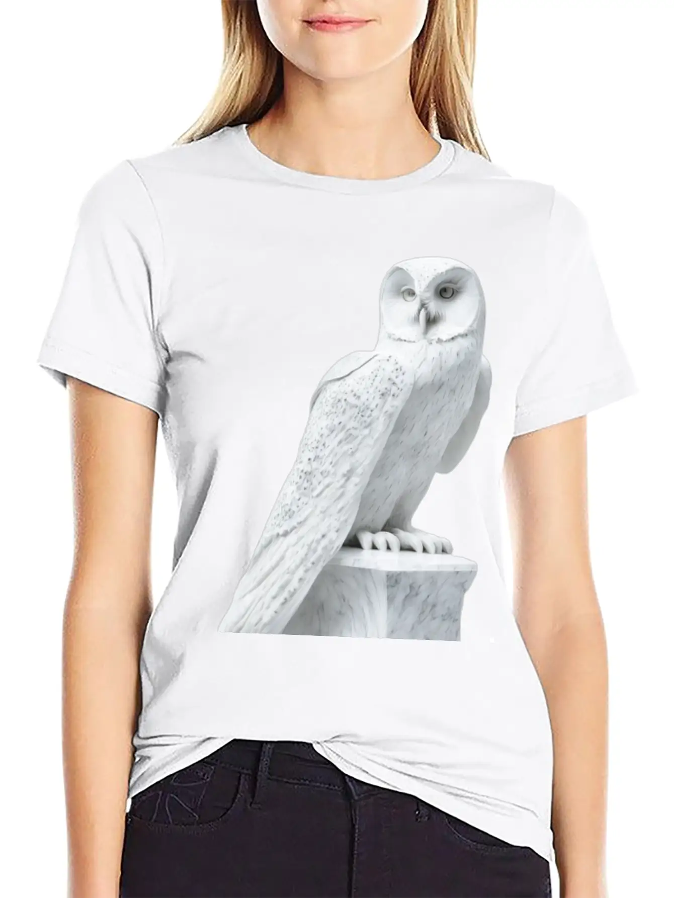 Snowy Owl Graphic Stylish Everyday T-Shirt – Unisex Basic Cotton Tee