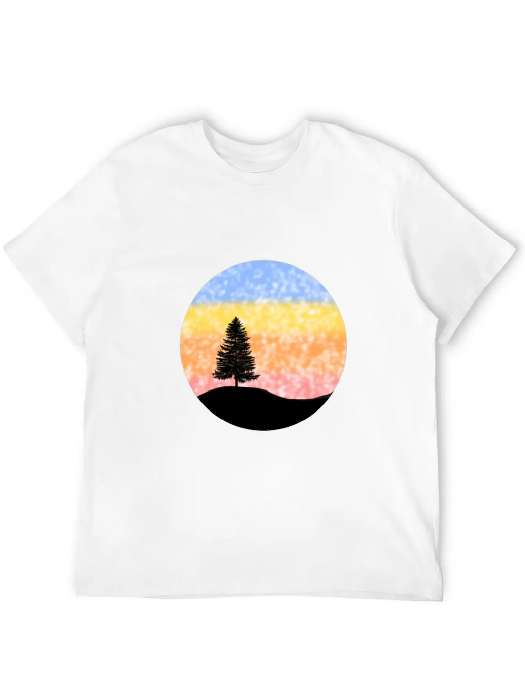 Snowy Sunset Over Hill Relaxed Everyday Tee – Lightweight And Durable Cotton