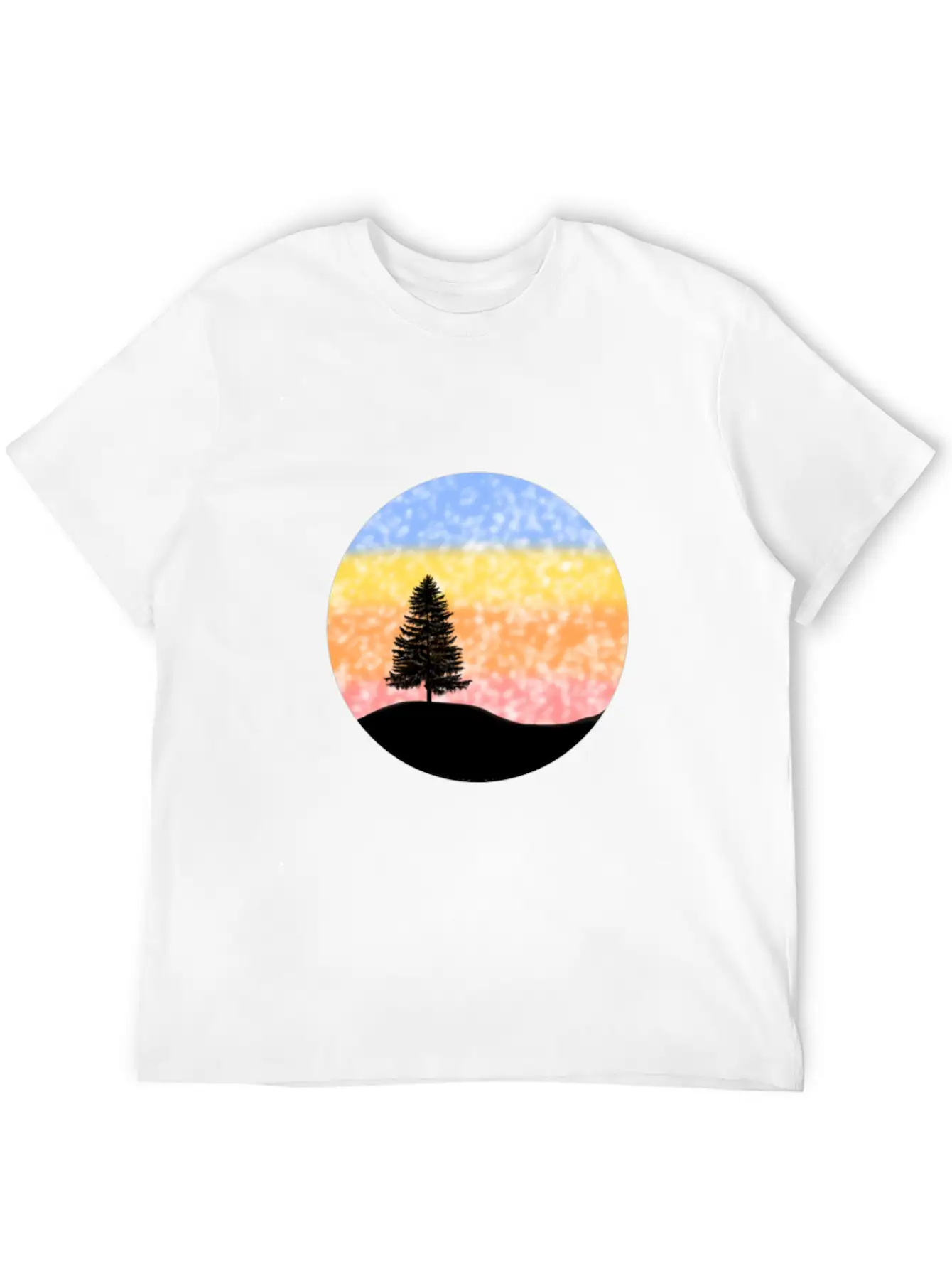 Snowy Sunset Over Hill Relaxed Everyday Tee – Lightweight And Durable Cotton