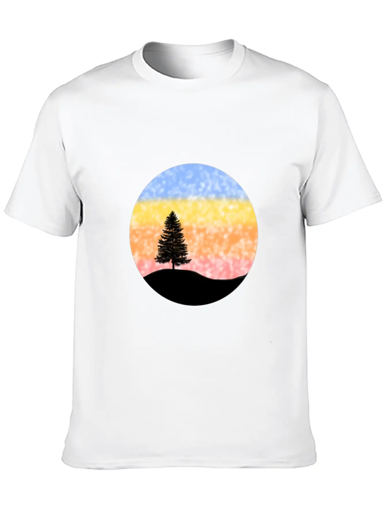 Snowy Sunset Over Hill Relaxed Everyday Tee – Lightweight And Durable Cotton