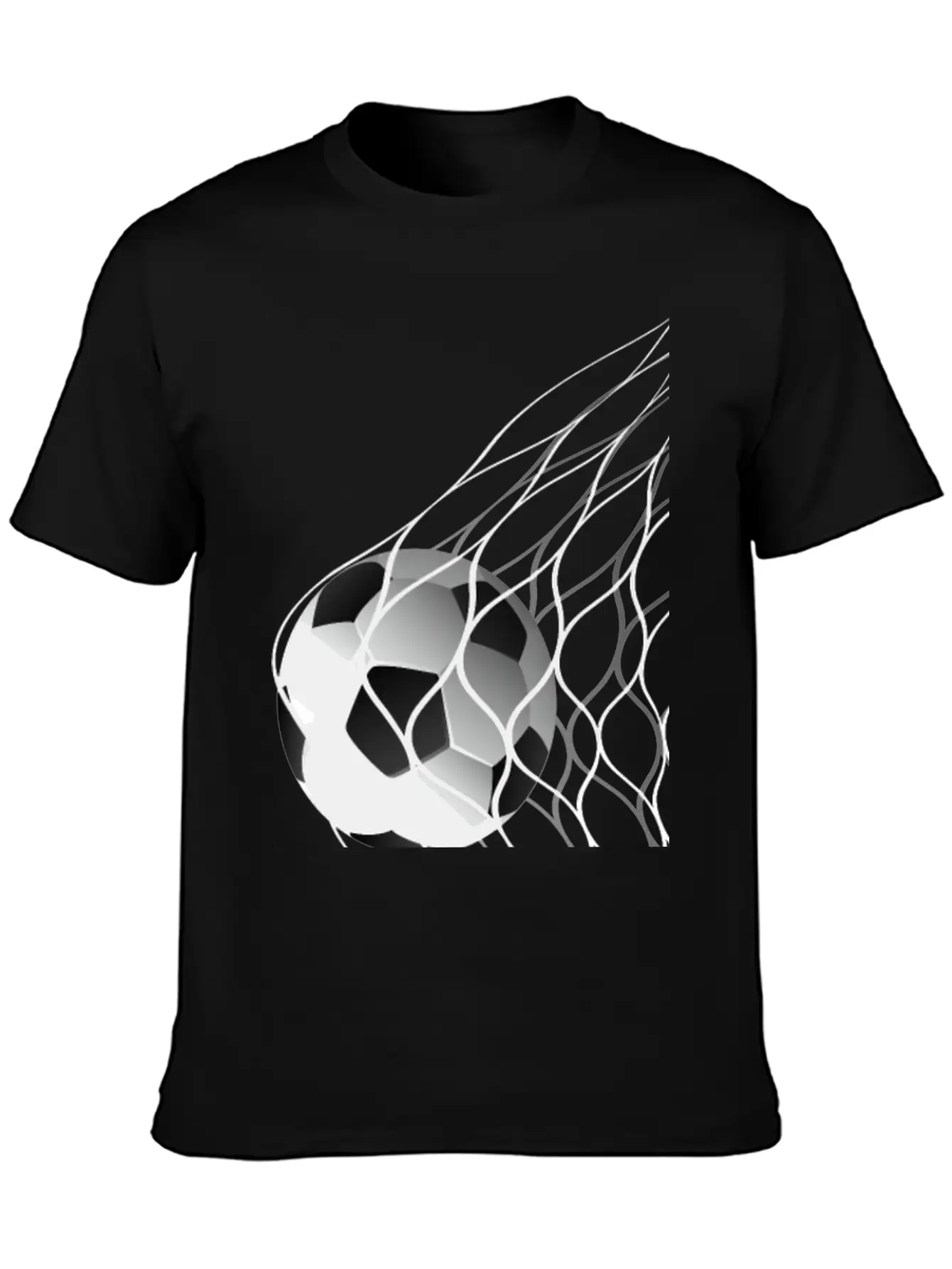 Soccer Ball In The Net Breathable Graphic T-Shirt – Perfect For Casual Days