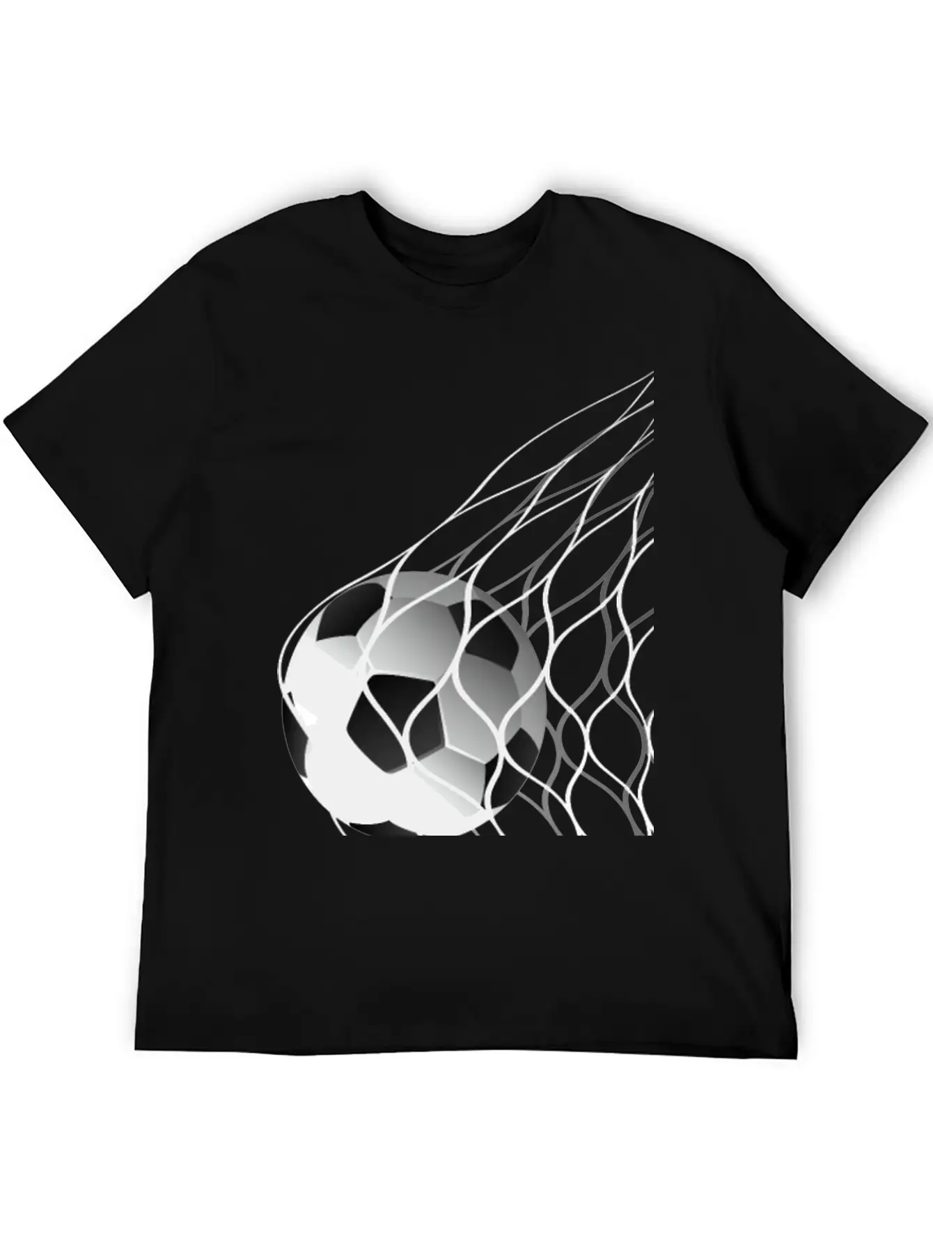Soccer Ball In The Net Breathable Graphic T-Shirt – Perfect For Casual Days