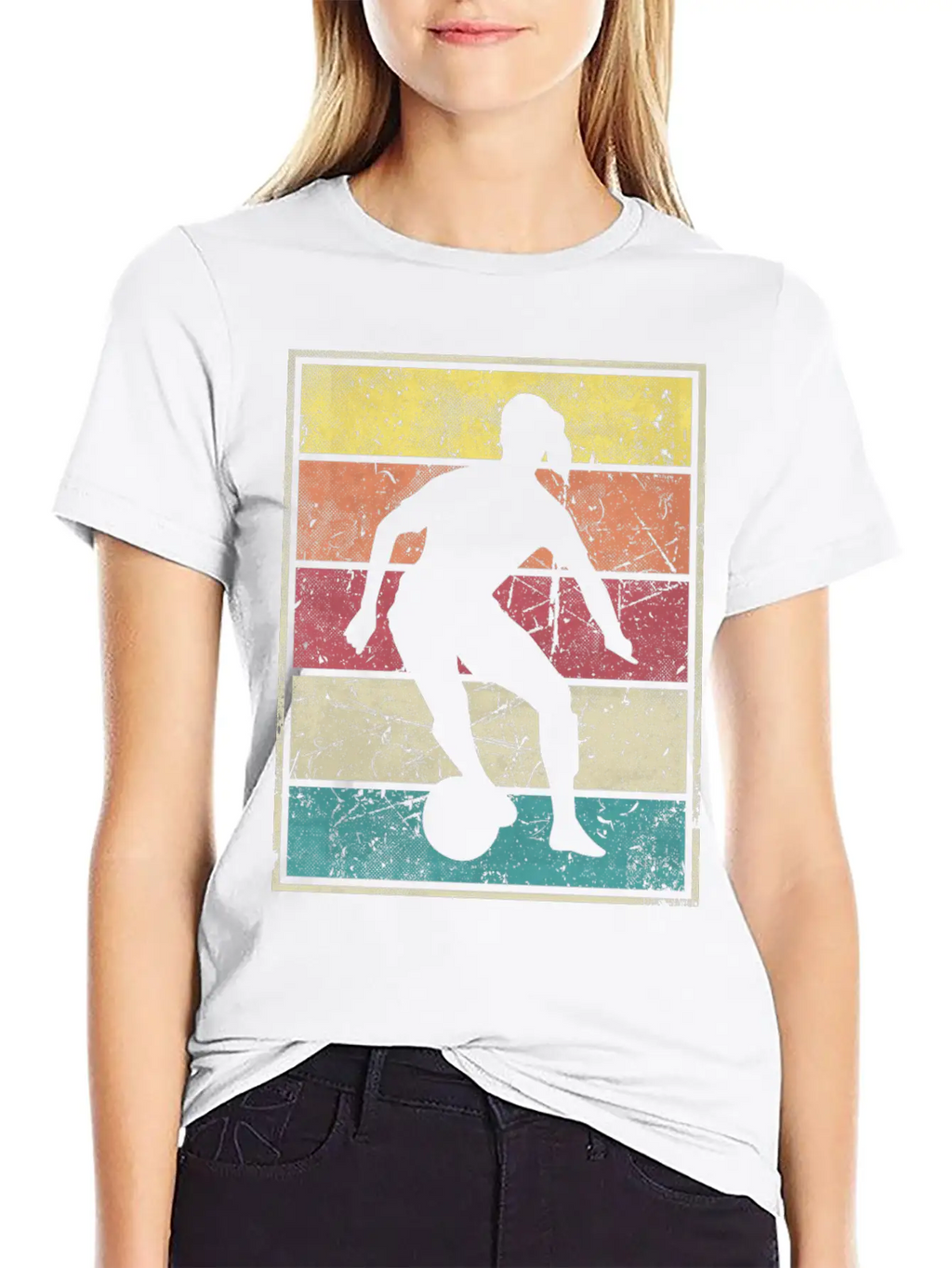 Soccer Girl Dribble Ball Classic Cotton Tee – Unisex Comfort For Any Season