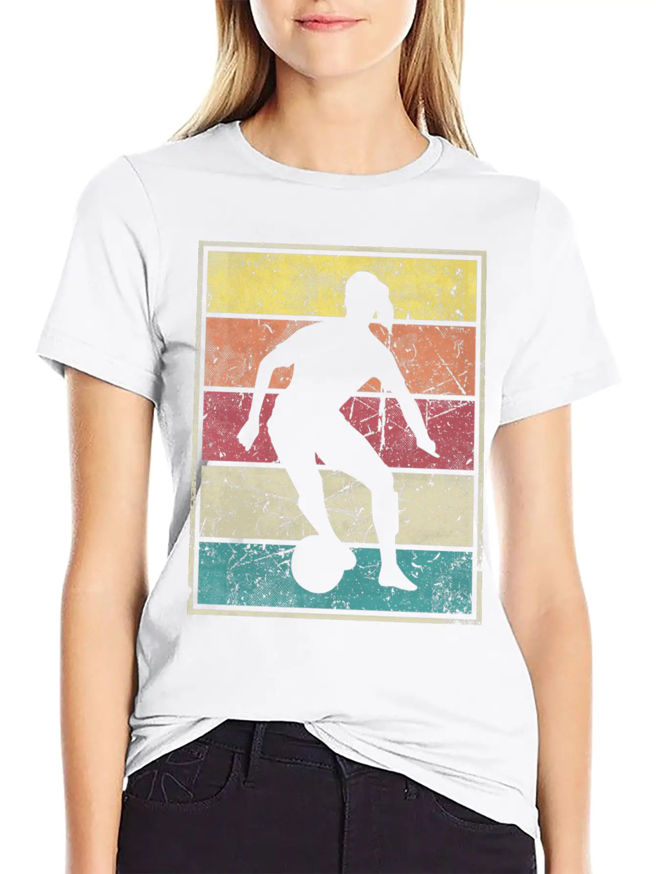 Soccer Girl Dribble Ball Classic Cotton Tee – Unisex Comfort For Any Season