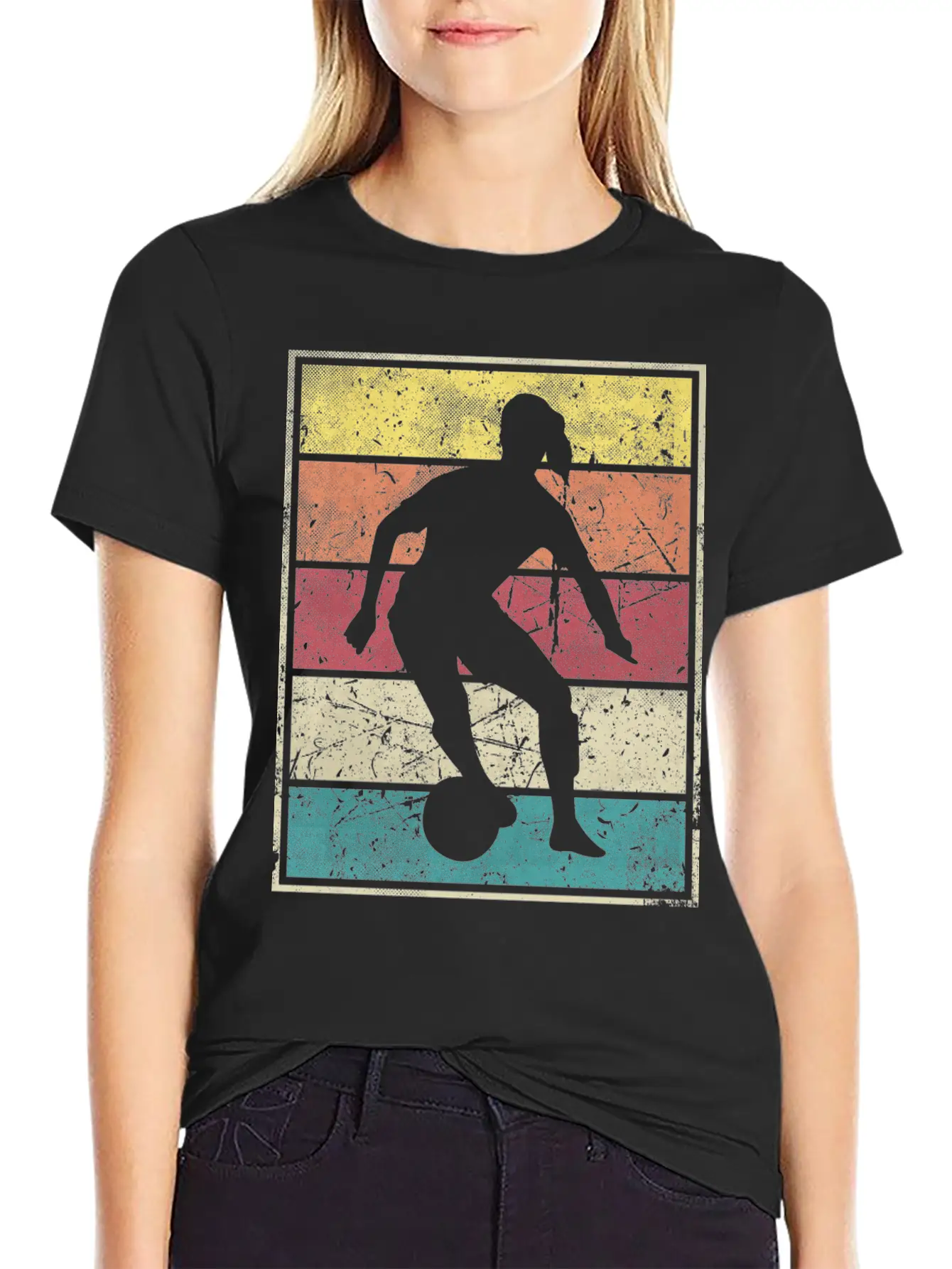 Soccer Girl Dribble Ball Classic Cotton Tee – Unisex Comfort For Any Season