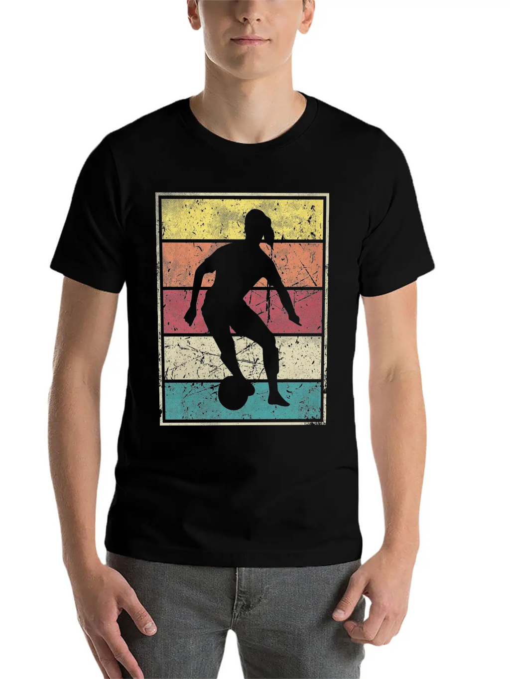 Soccer Girl Dribble Ball Classic Cotton Tee – Unisex Comfort For Any Season