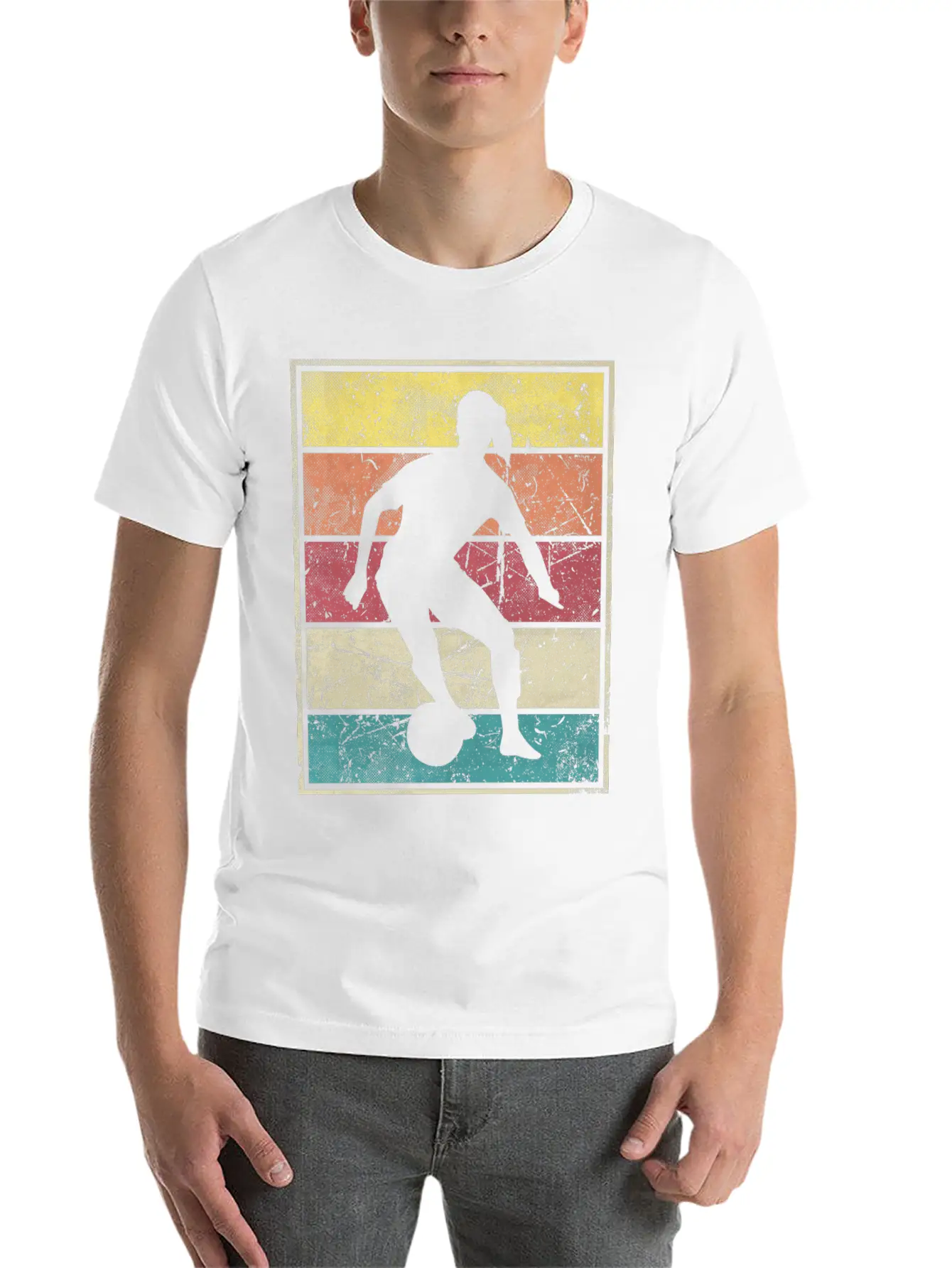 Soccer Girl Dribble Ball Classic Cotton Tee – Unisex Comfort For Any Season