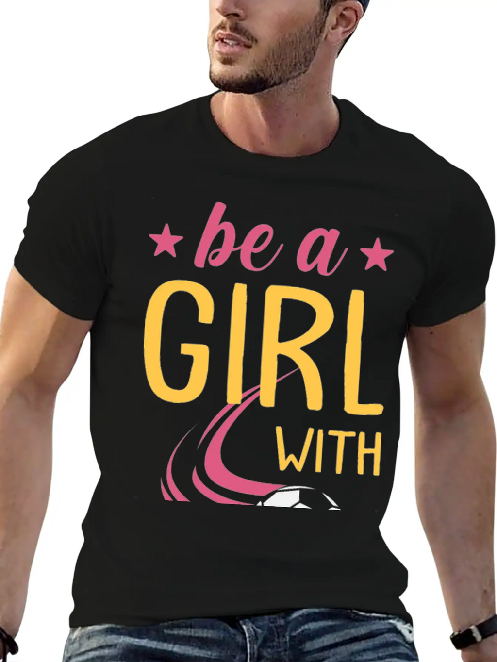 Soccer Girl Motivation Be A Girl With Goals Stylish Everyday T-Shirt – Unisex Basic Cotton Tee