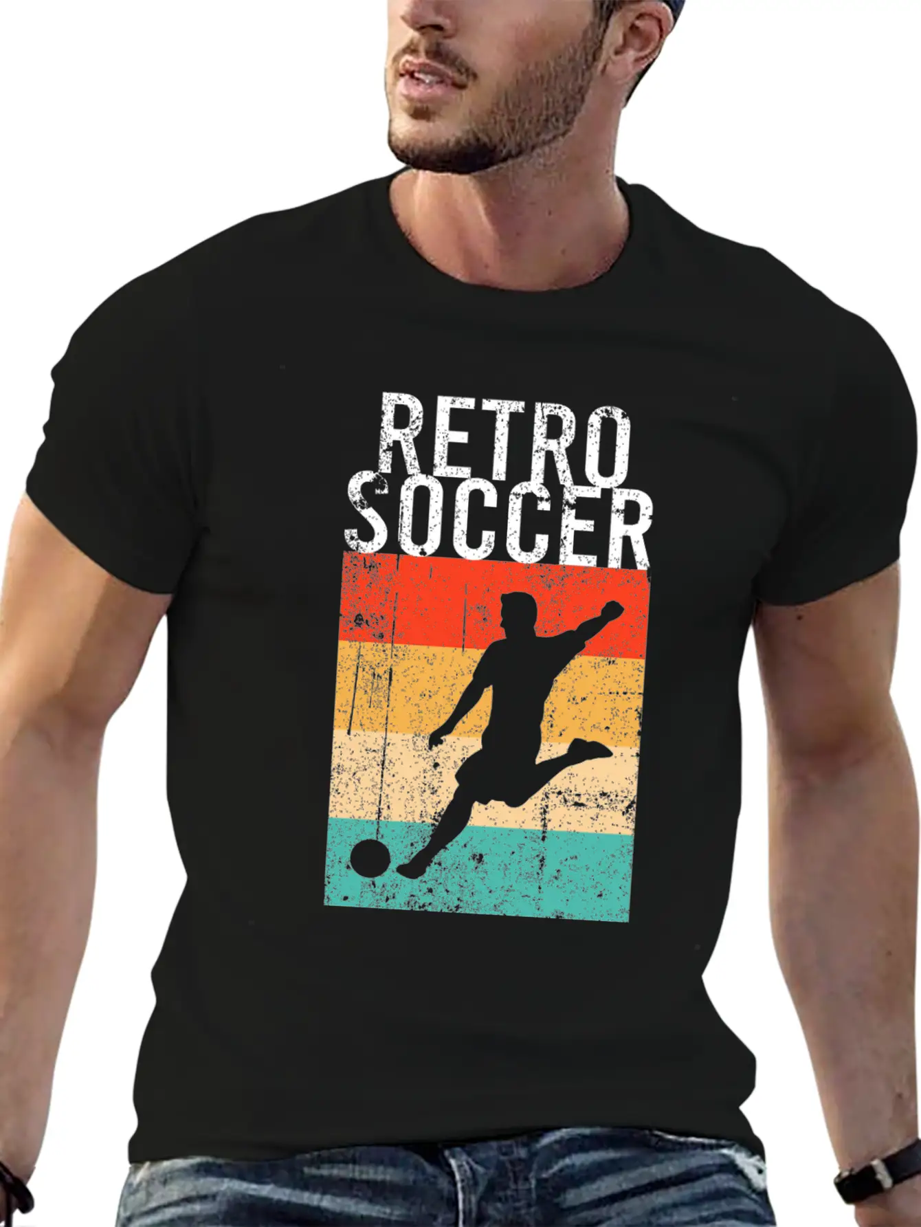 Soccer Retro Stylish Everyday T-Shirt – Unisex Basic Cotton Tee