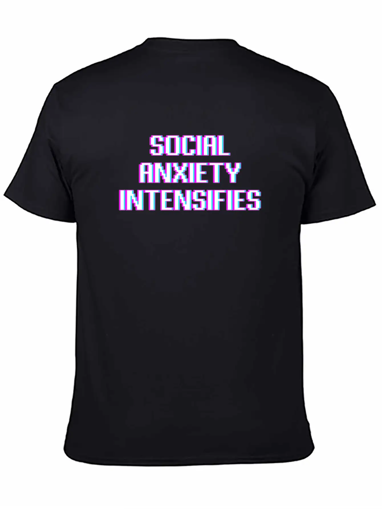 Social Anxiety Intensifies Meme Vaporwave Gift Essential Unisex Summer Tee – Soft Cotton Casual Fit