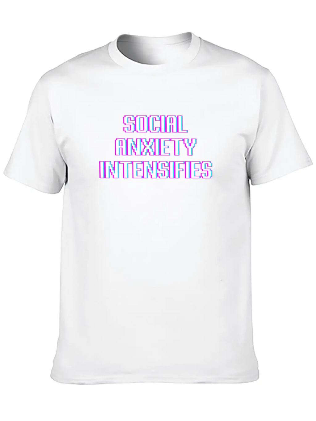 Social Anxiety Intensifies Meme Vaporwave Gift Essential Unisex Summer Tee – Soft Cotton Casual Fit