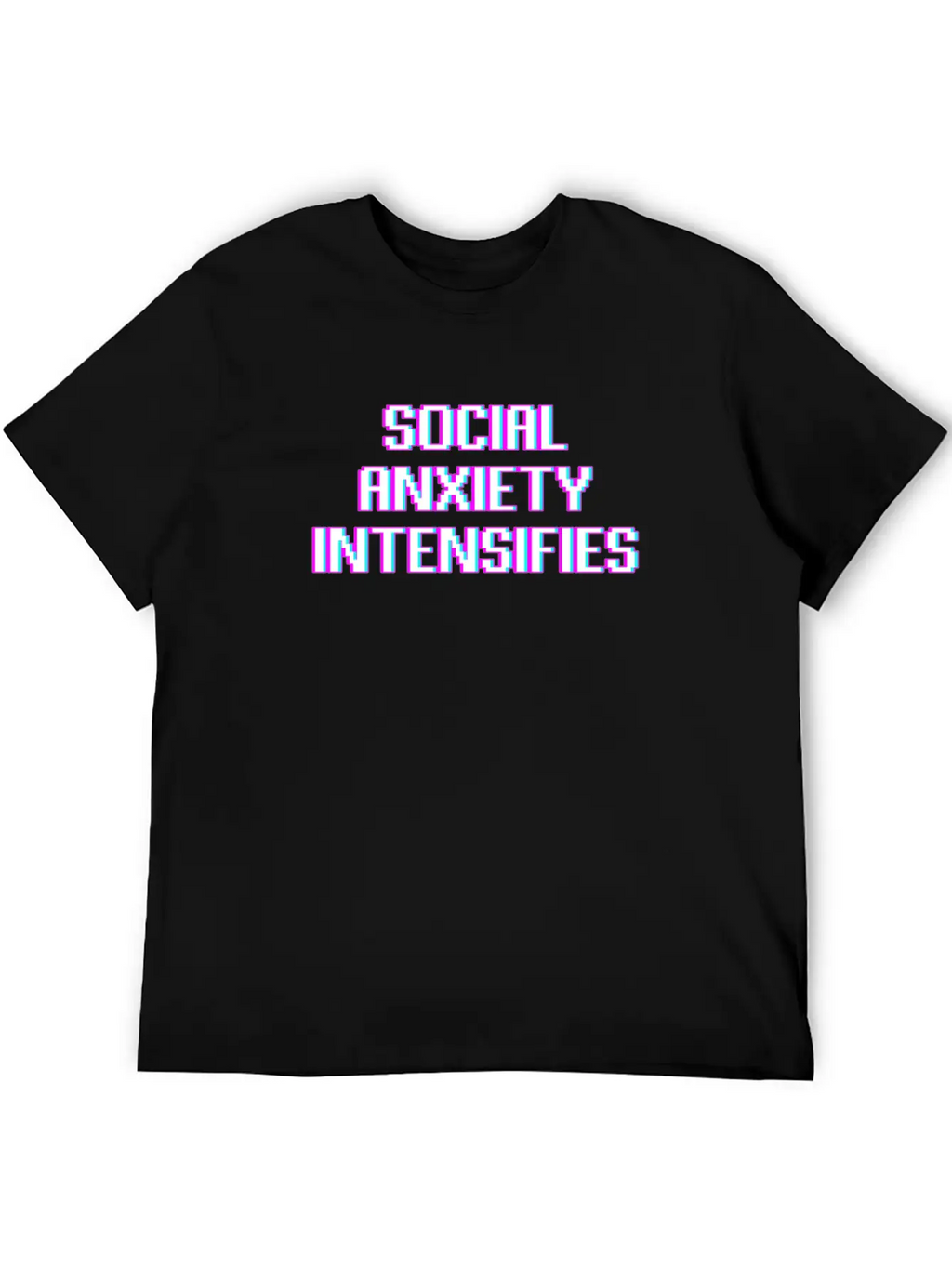Social Anxiety Intensifies Meme Vaporwave Gift Essential Unisex Summer Tee – Soft Cotton Casual Fit