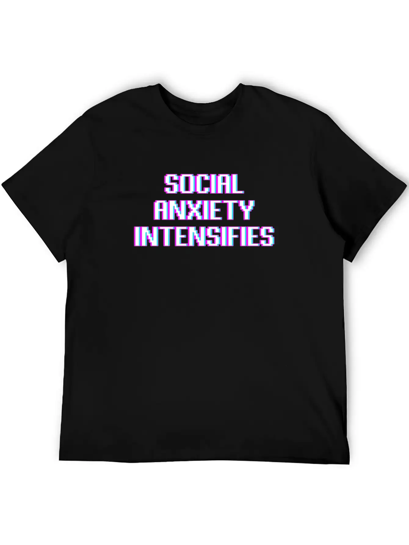 Social Anxiety Intensifies Meme Vaporwave Gift Essential Unisex Summer Tee – Soft Cotton Casual Fit