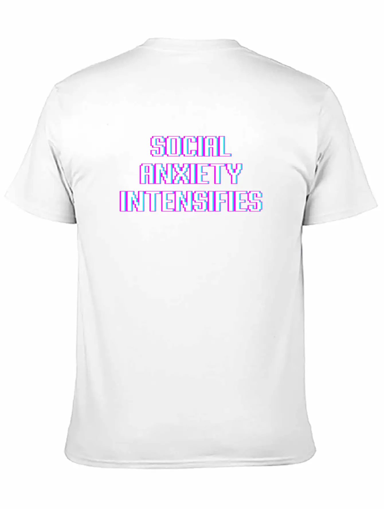 Social Anxiety Intensifies Meme Vaporwave Gift Essential Unisex Summer Tee – Soft Cotton Casual Fit