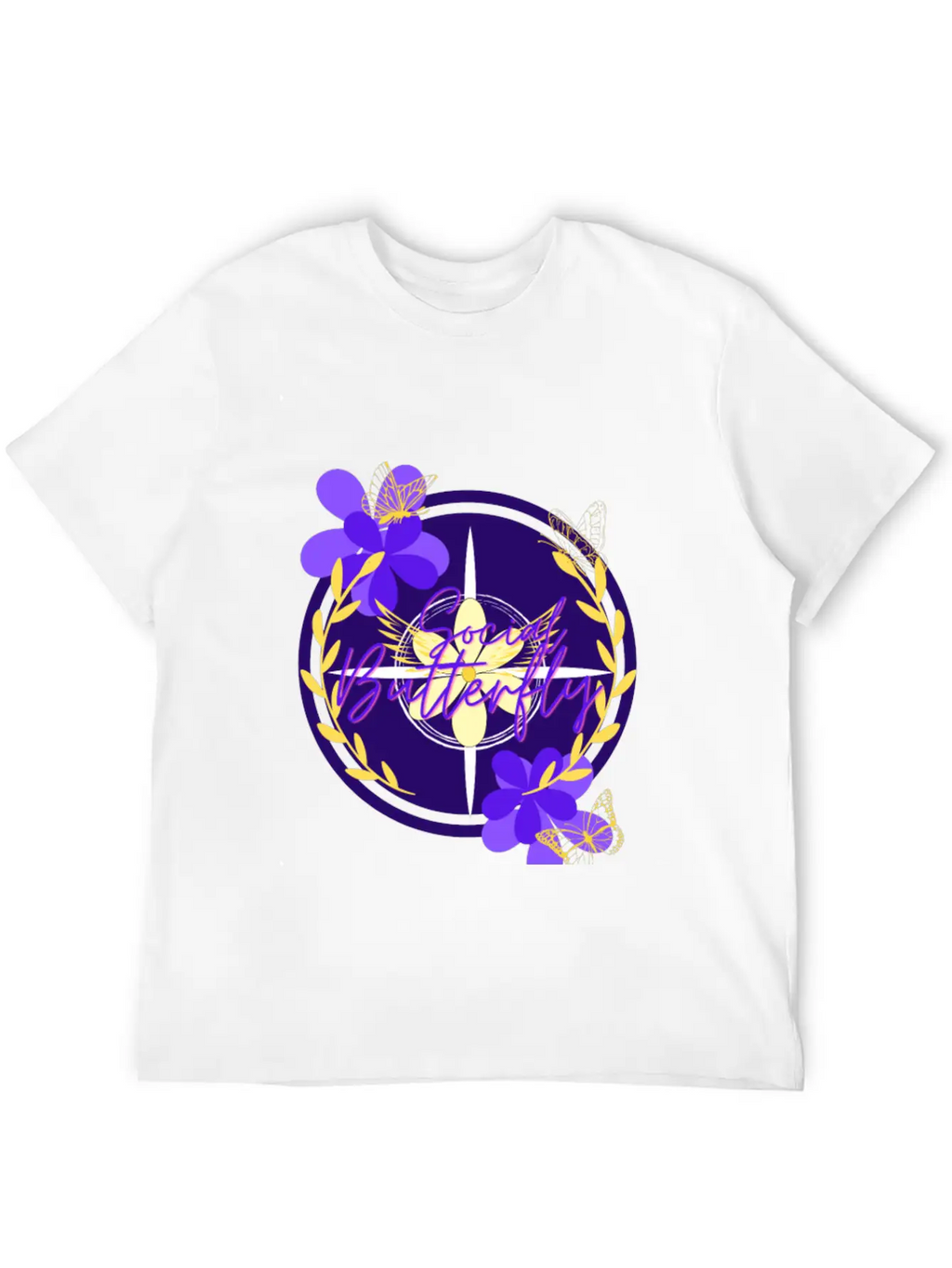 Social Butterfly Breathable Graphic T-Shirt – Perfect For Casual Days