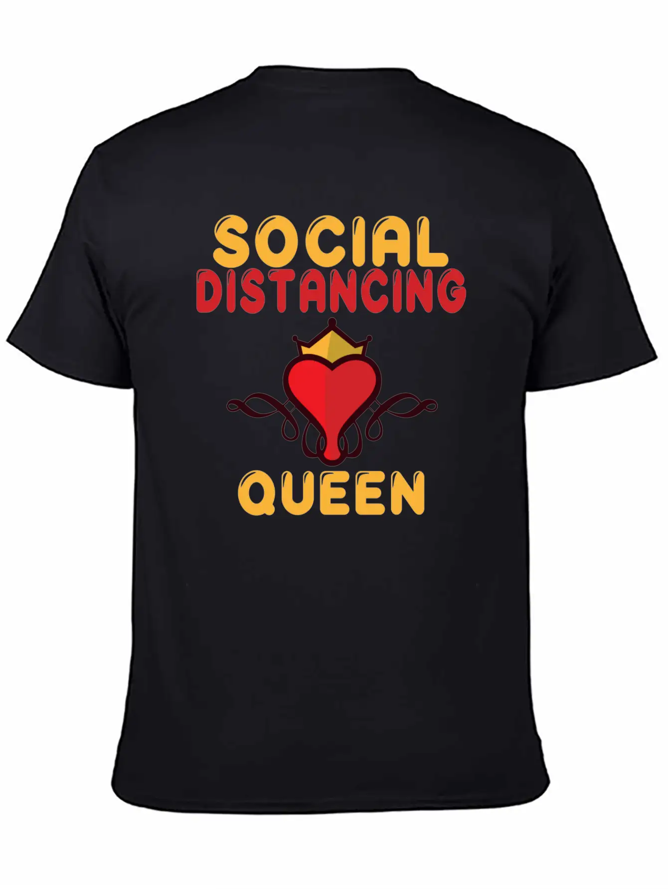 Social Distancing Queen Social Distance Expert Breathable Graphic T-Shirt – Perfect For Casual Days