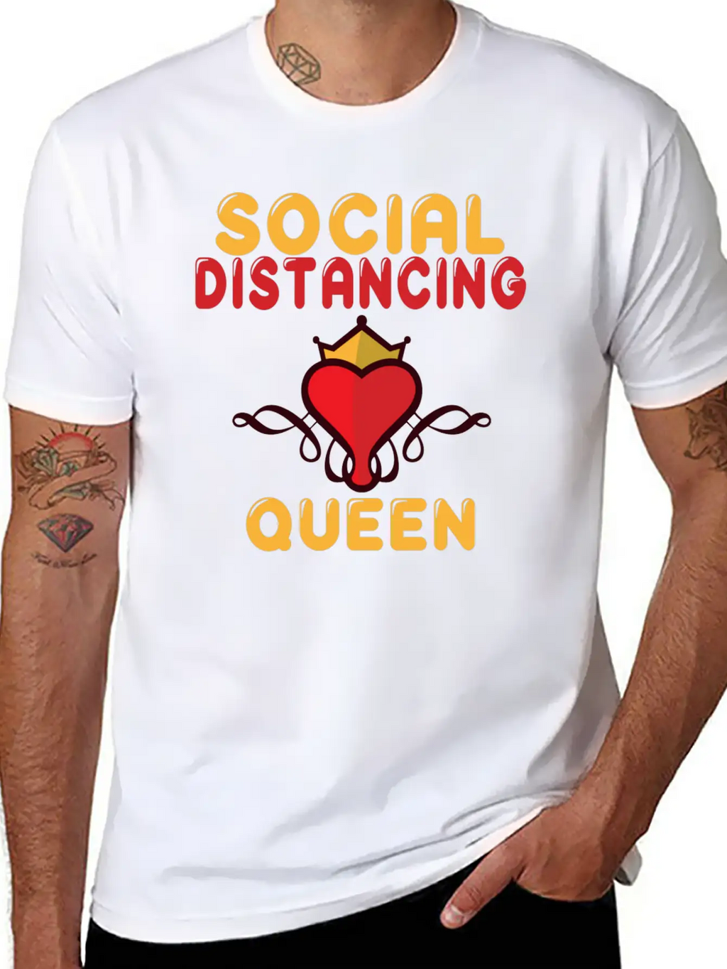 Social Distancing Queen Social Distance Expert Breathable Graphic T-Shirt – Perfect For Casual Days