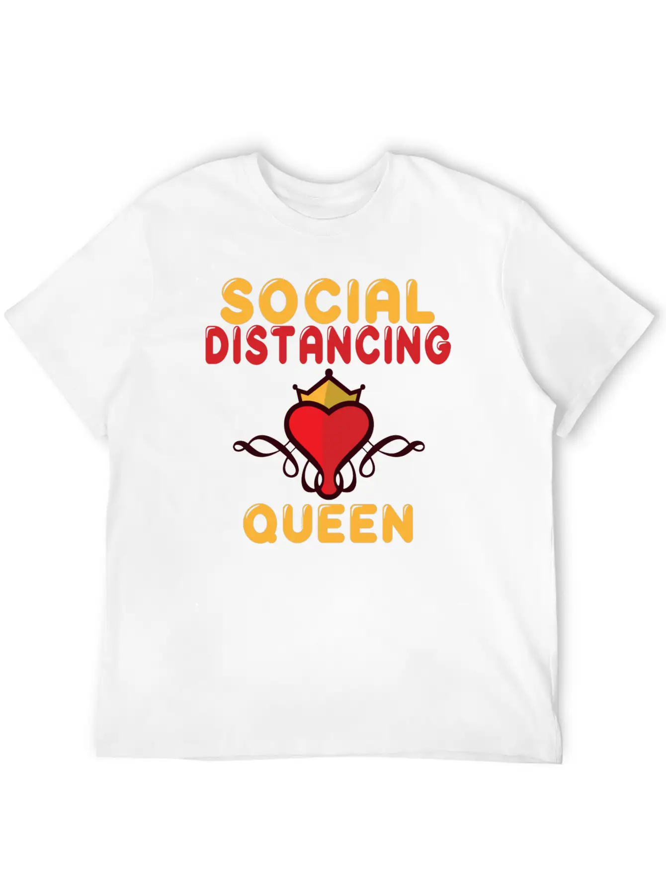 Social Distancing Queen Social Distance Expert Breathable Graphic T-Shirt – Perfect For Casual Days