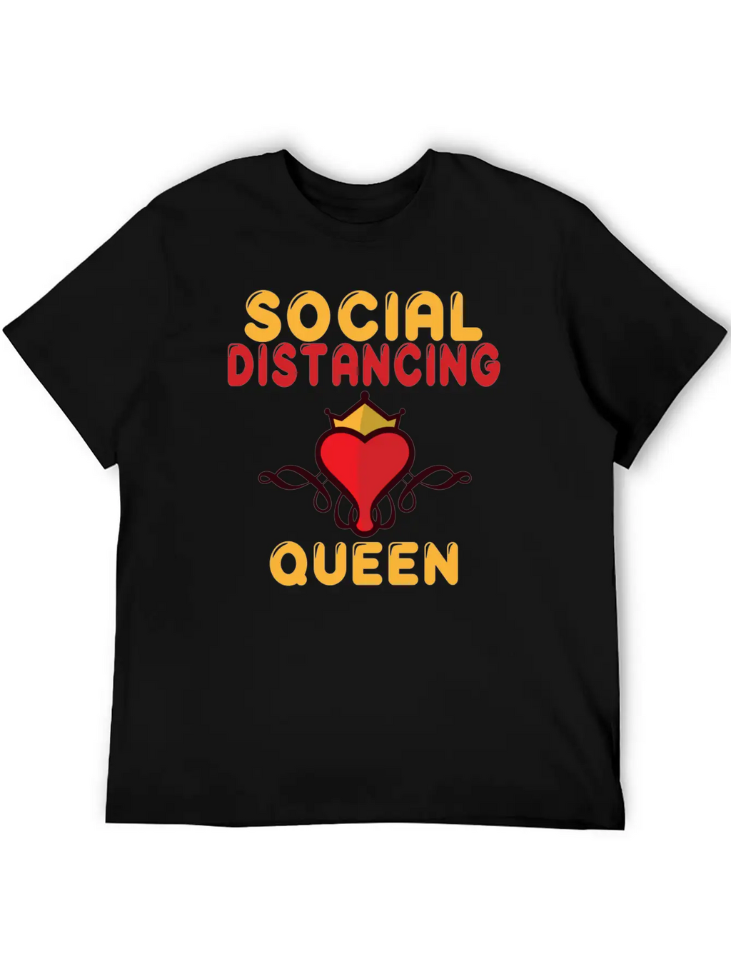 Social Distancing Queen Social Distance Expert Breathable Graphic T-Shirt – Perfect For Casual Days