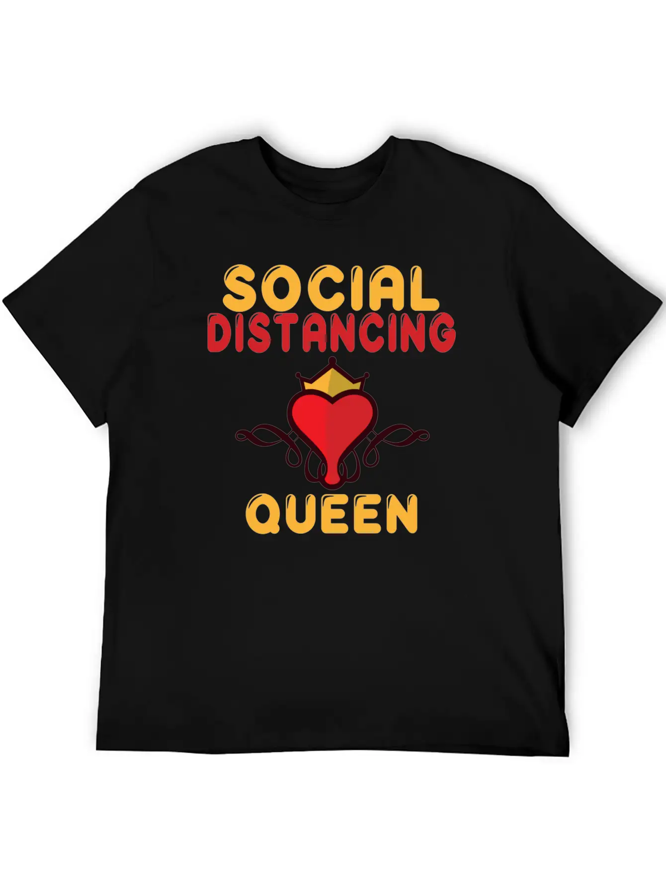 Social Distancing Queen Social Distance Expert Breathable Graphic T-Shirt – Perfect For Casual Days