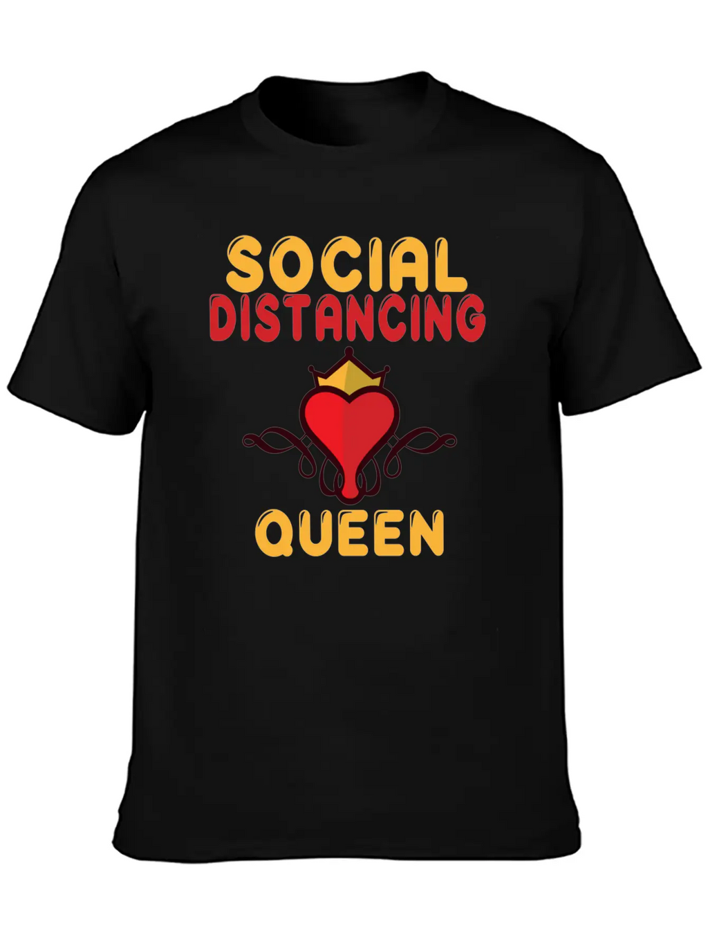 Social Distancing Queen Social Distance Expert Breathable Graphic T-Shirt – Perfect For Casual Days