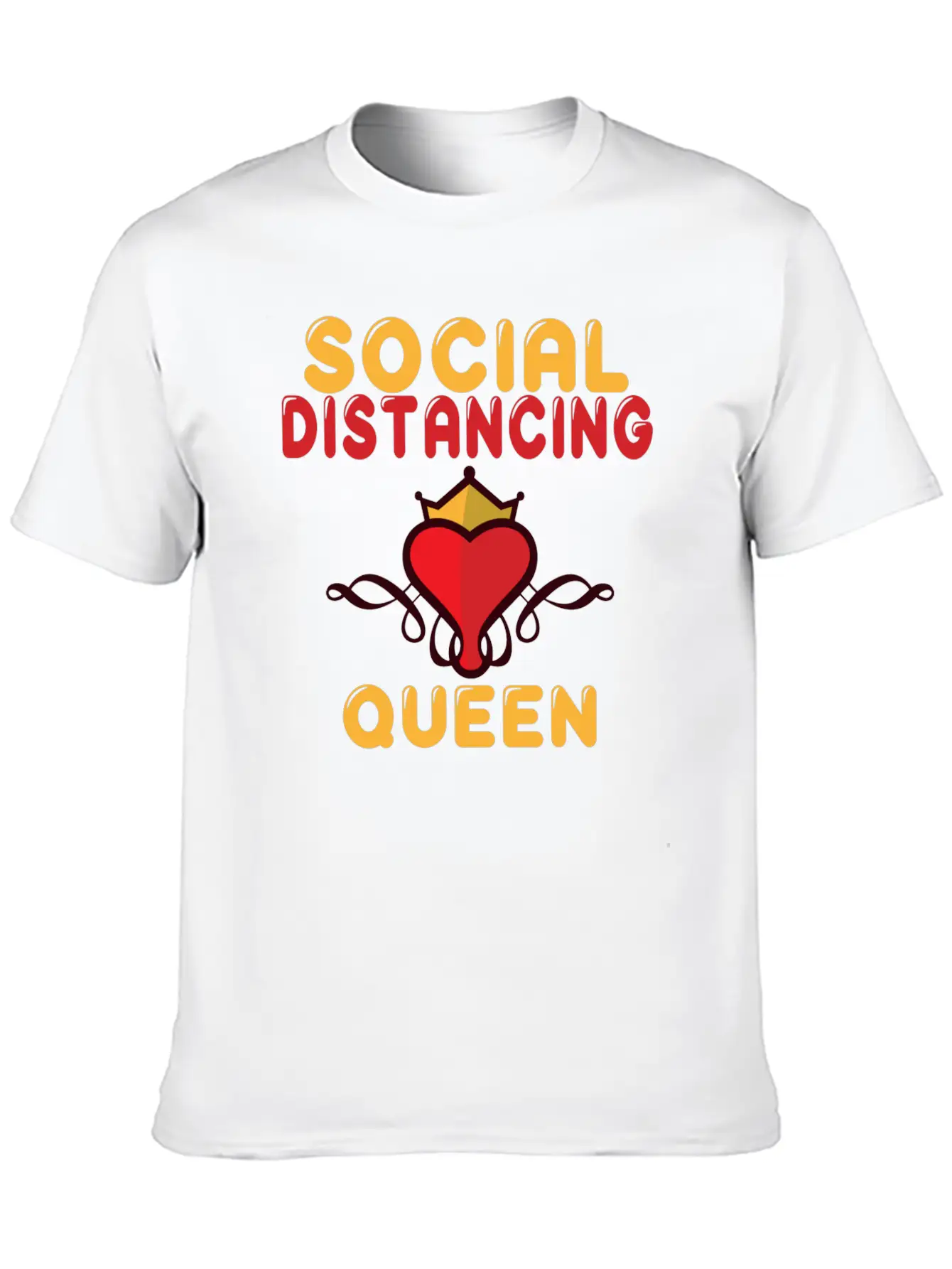 Social Distancing Queen Social Distance Expert Breathable Graphic T-Shirt – Perfect For Casual Days