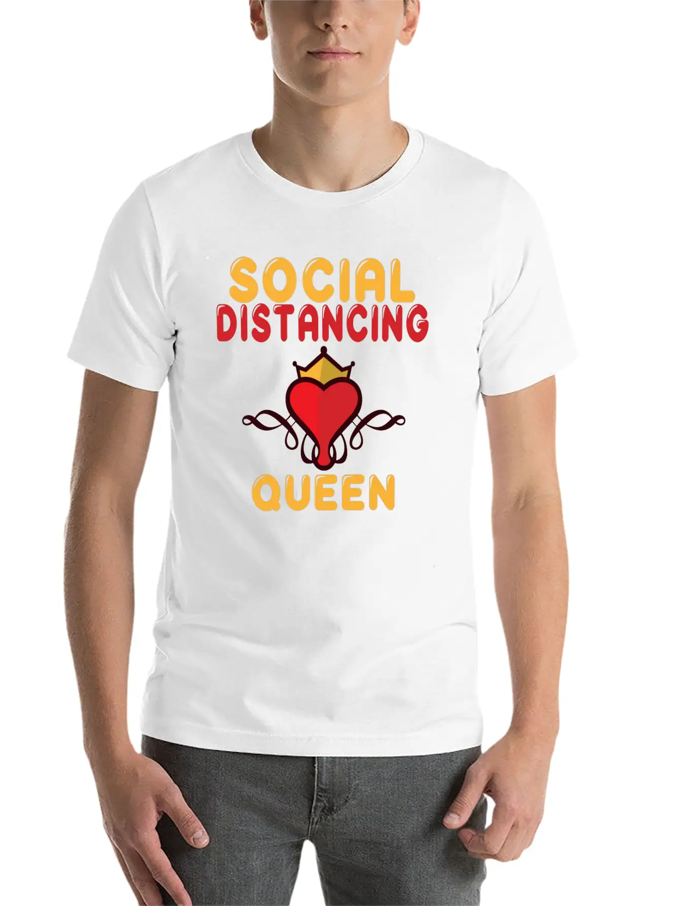 Social Distancing Queen Social Distance Expert Breathable Graphic T-Shirt – Perfect For Casual Days