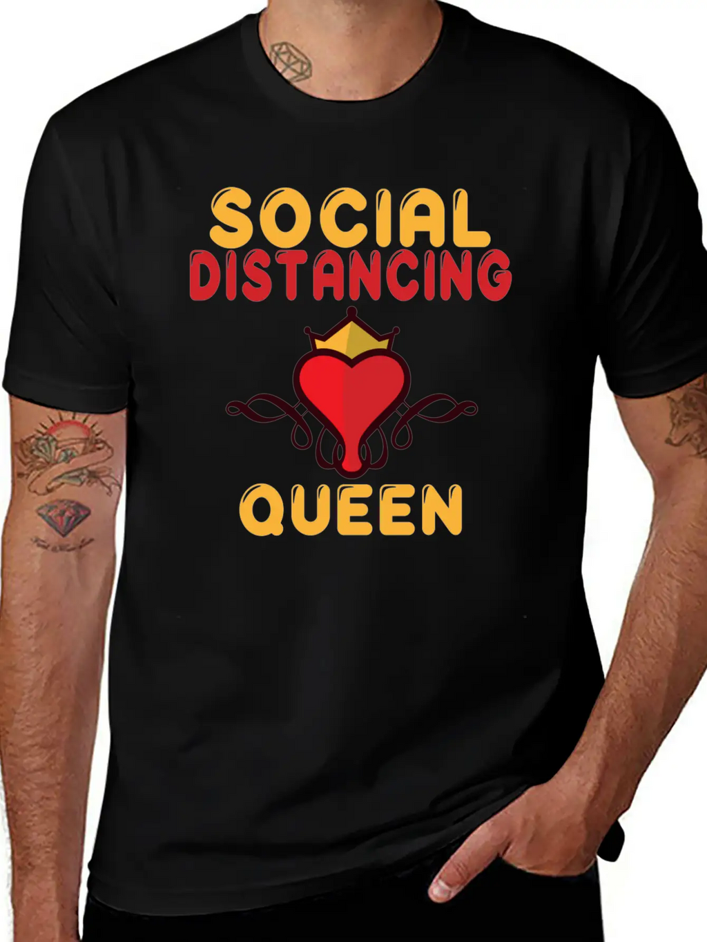 Social Distancing Queen Social Distance Expert Stylish Everyday T-Shirt – Unisex Basic Cotton Tee