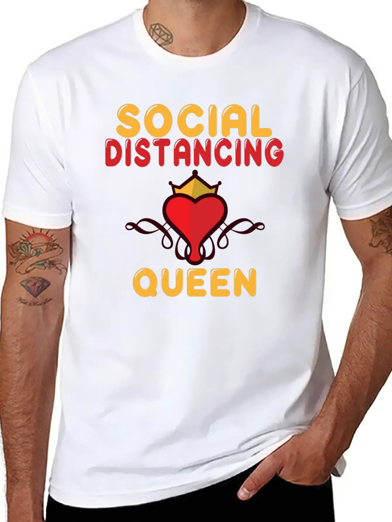 Social Distancing Queen Social Distance Expert Stylish Everyday T-Shirt – Unisex Basic Cotton Tee