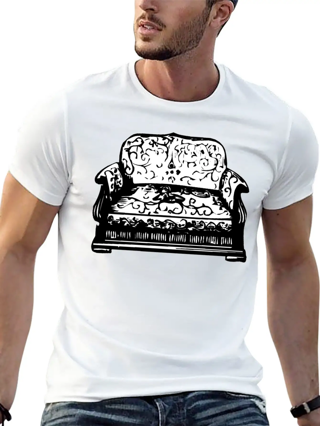 Sofa Couch Chair Table Stuhl Tisch Lamp Lampe Benc Breathable Soft Cotton T-Shirt – Timeless Casual Look