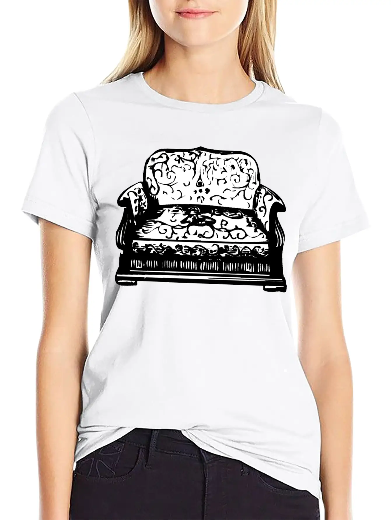 Sofa Couch Chair Table Stuhl Tisch Lamp Lampe Benc Breathable Soft Cotton T-Shirt – Timeless Casual Look