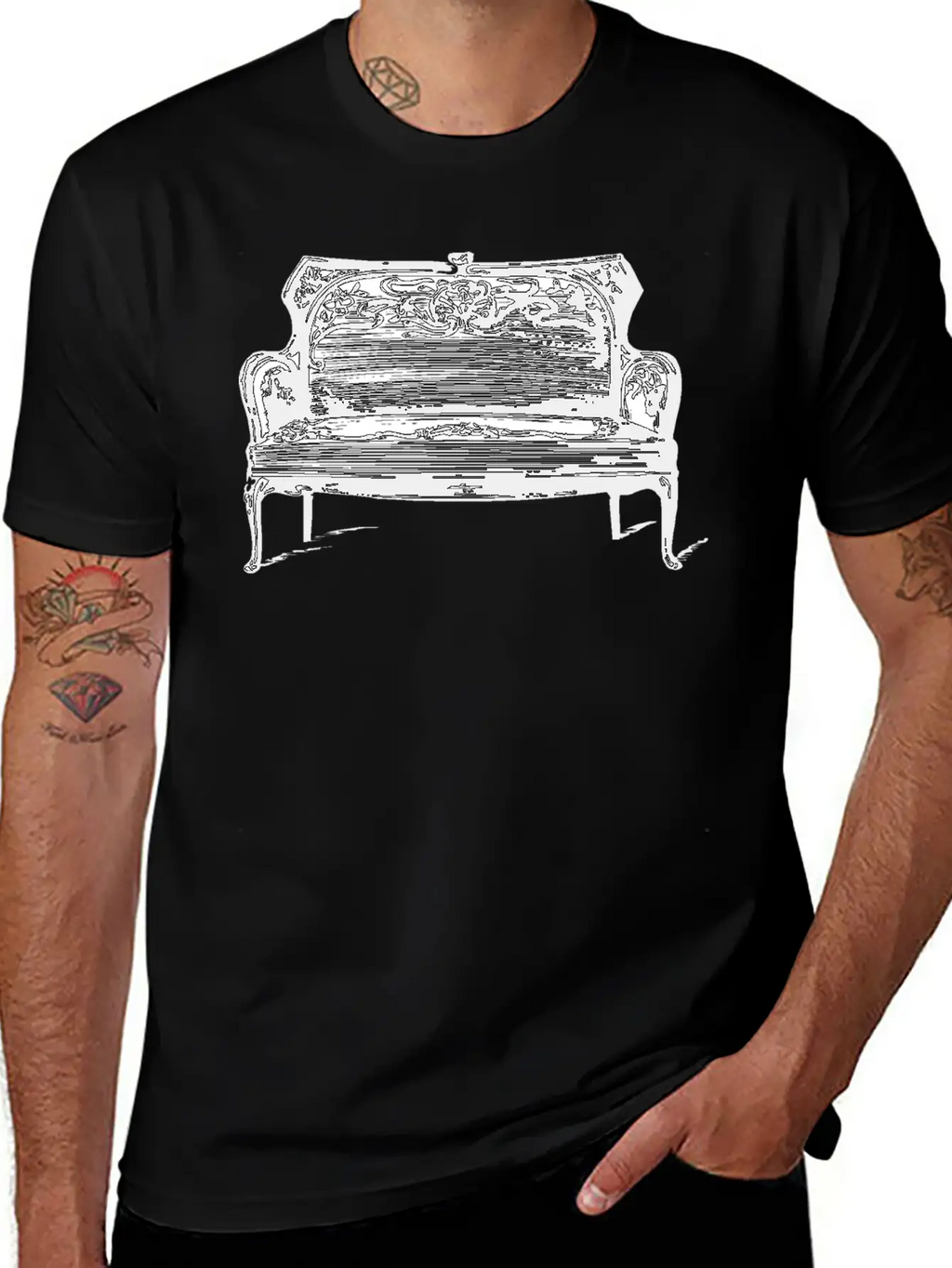 Sofa Couch Chair Table Stuhl Tisch Lamp Lampe Benc Essential Cotton Tee For Daily Outfits – Unisex Style