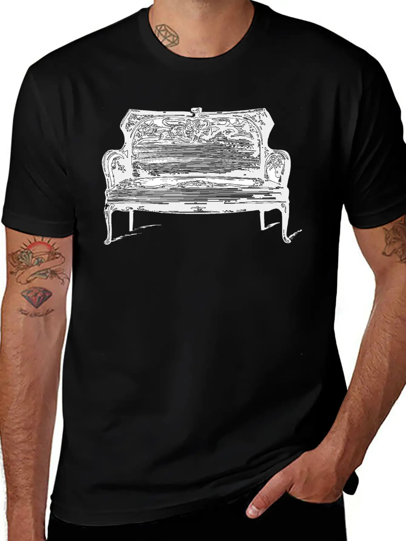 Sofa Couch Chair Table Stuhl Tisch Lamp Lampe Benc Essential Cotton Tee For Daily Outfits – Unisex Style