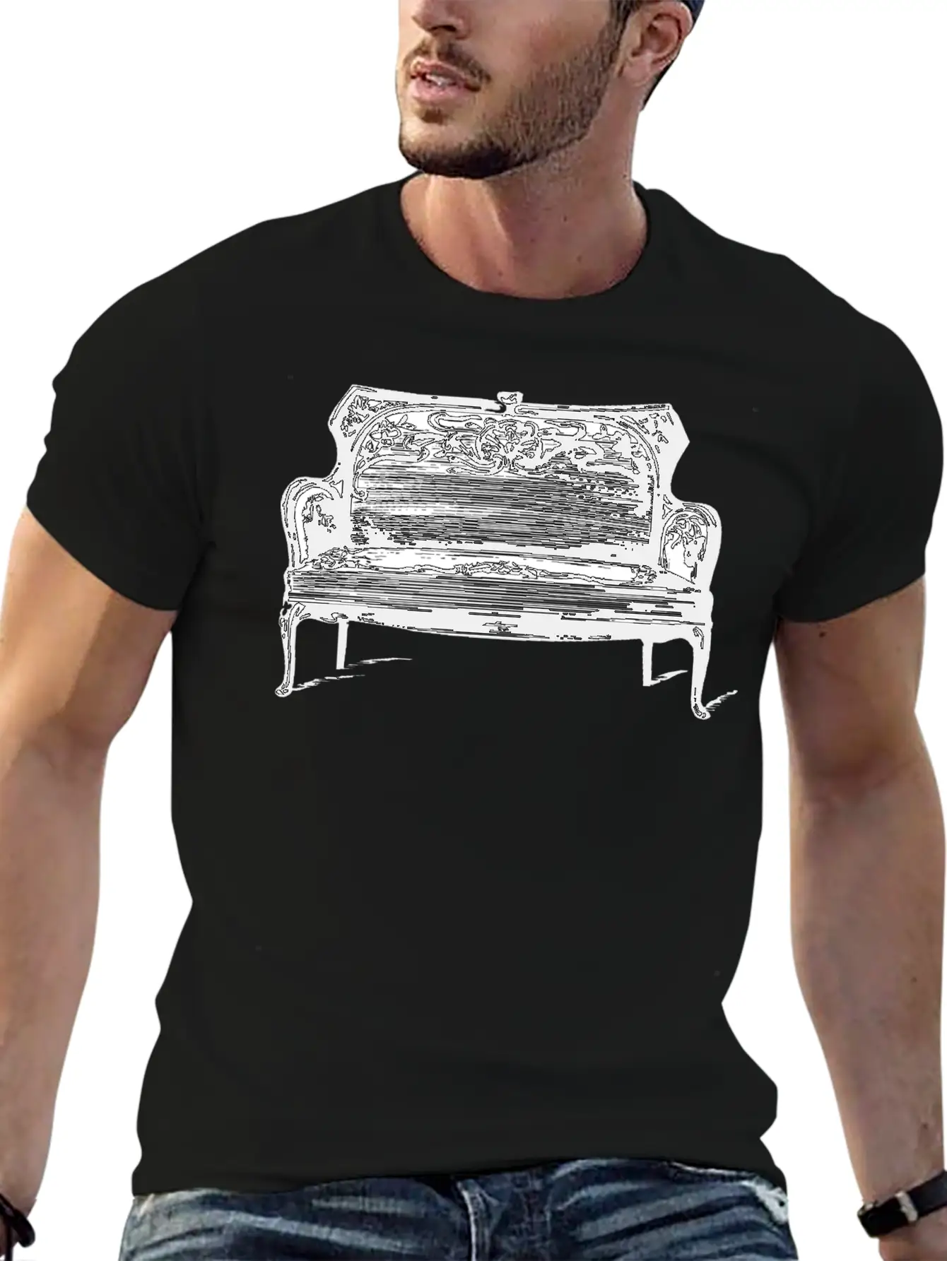 Sofa Couch Chair Table Stuhl Tisch Lamp Lampe Benc Essential Cotton Tee For Daily Outfits – Unisex Style