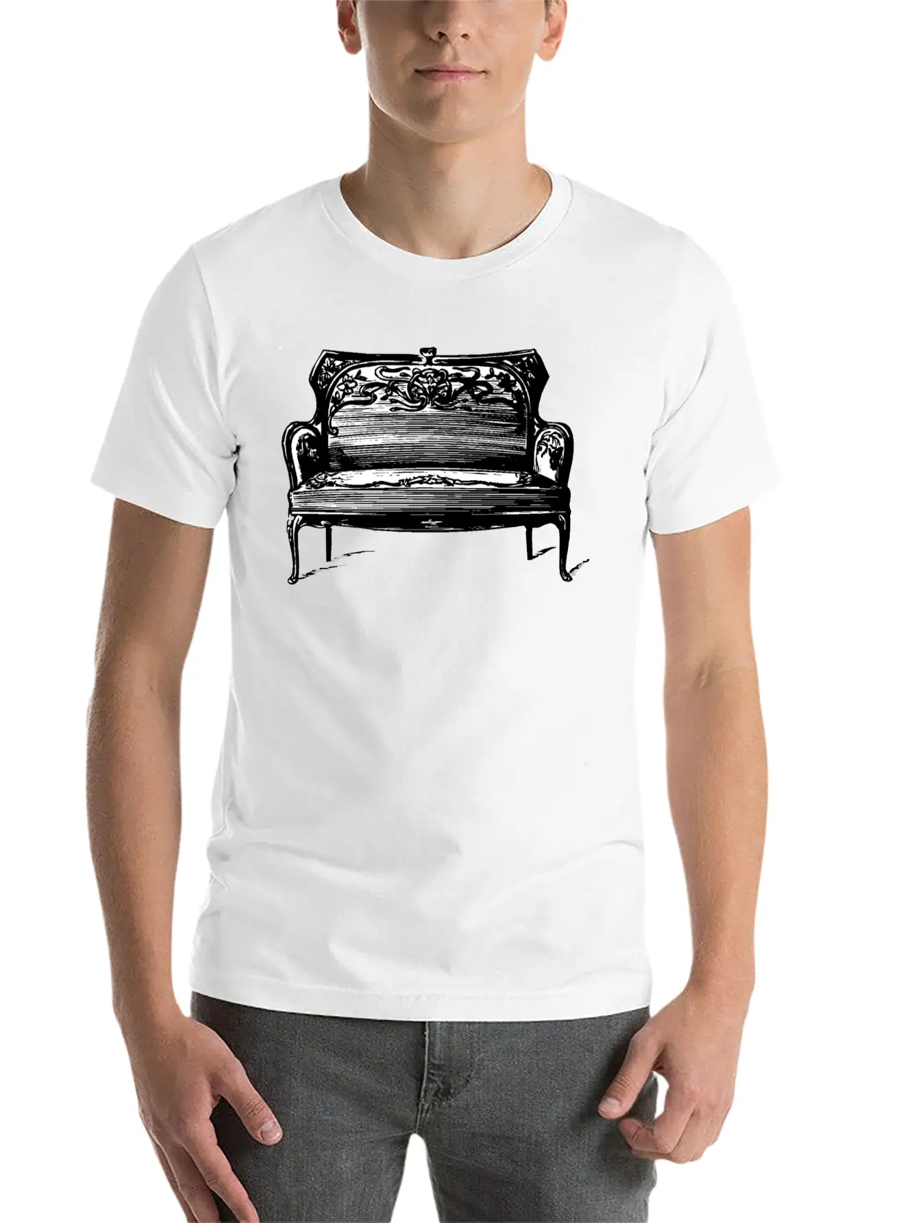 Sofa Couch Chair Table Stuhl Tisch Lamp Lampe Benc Essential Cotton Tee For Daily Outfits – Unisex Style