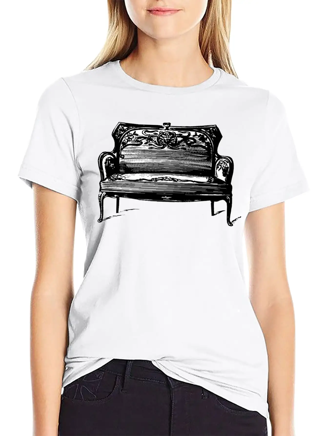 Sofa Couch Chair Table Stuhl Tisch Lamp Lampe Benc Essential Cotton Tee For Daily Outfits – Unisex Style
