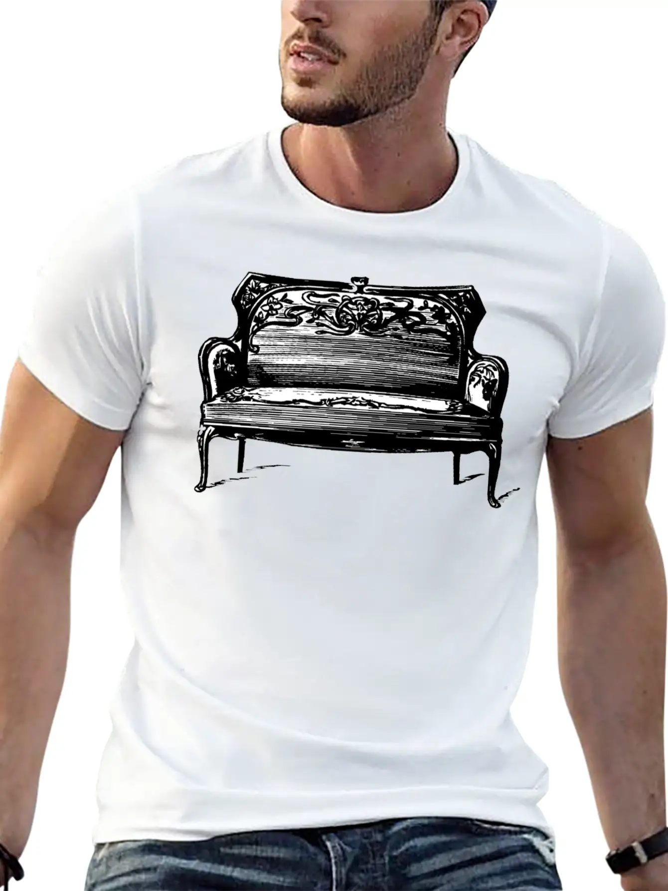 Sofa Couch Chair Table Stuhl Tisch Lamp Lampe Benc Essential Cotton Tee For Daily Outfits – Unisex Style