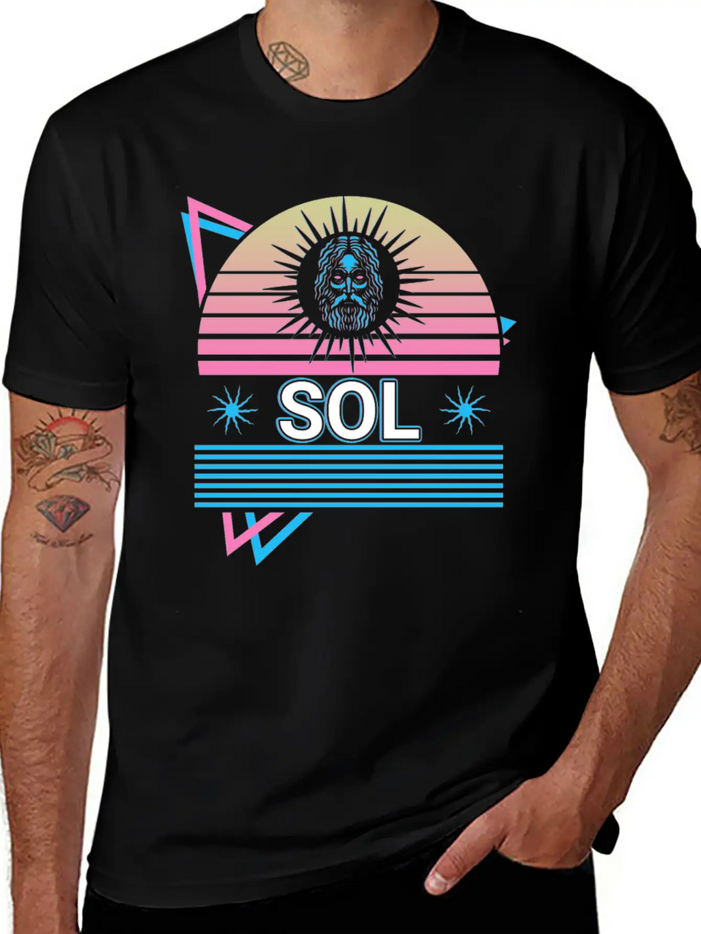 Sol God Sun Ancient Roman Mythology Retro Relaxed Everyday Tee – Lightweight And Durable Cotton