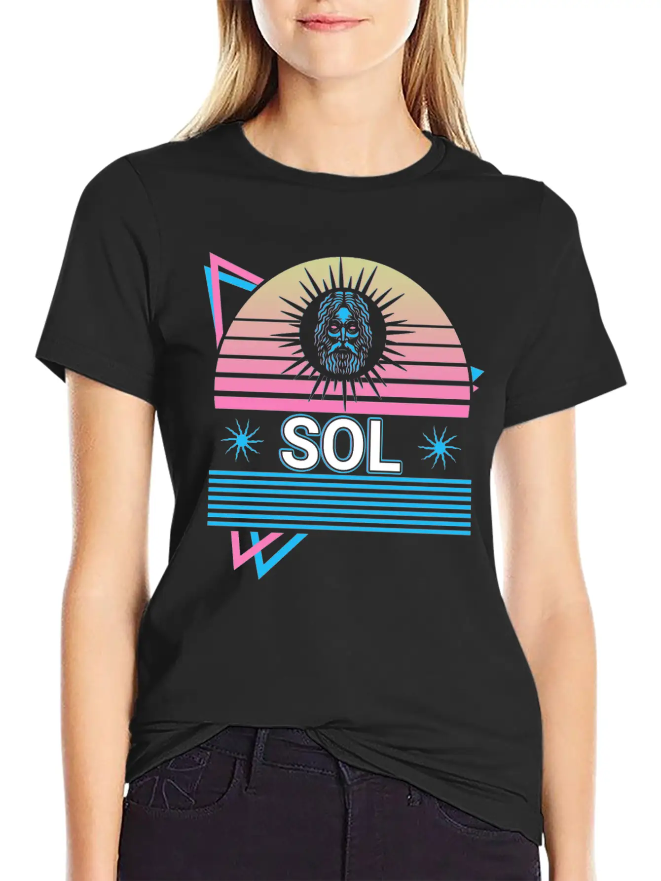 Sol God Sun Ancient Roman Mythology Retro Relaxed Everyday Tee – Lightweight And Durable Cotton