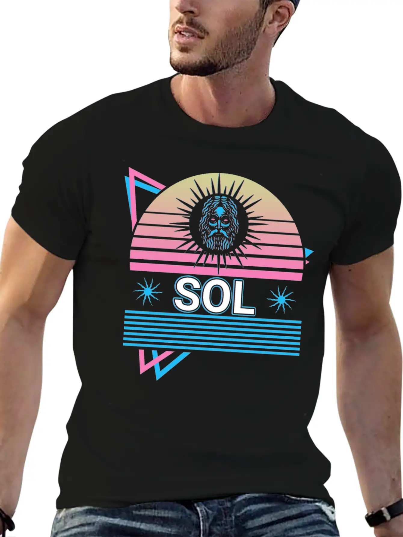 Sol God Sun Ancient Roman Mythology Retro Relaxed Everyday Tee – Lightweight And Durable Cotton