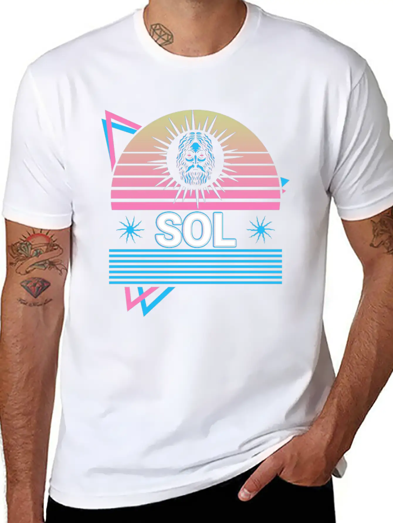 Sol God Sun Ancient Roman Mythology Retro Relaxed Everyday Tee – Lightweight And Durable Cotton